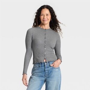 Women’s Ribbed Button Down Cardigan